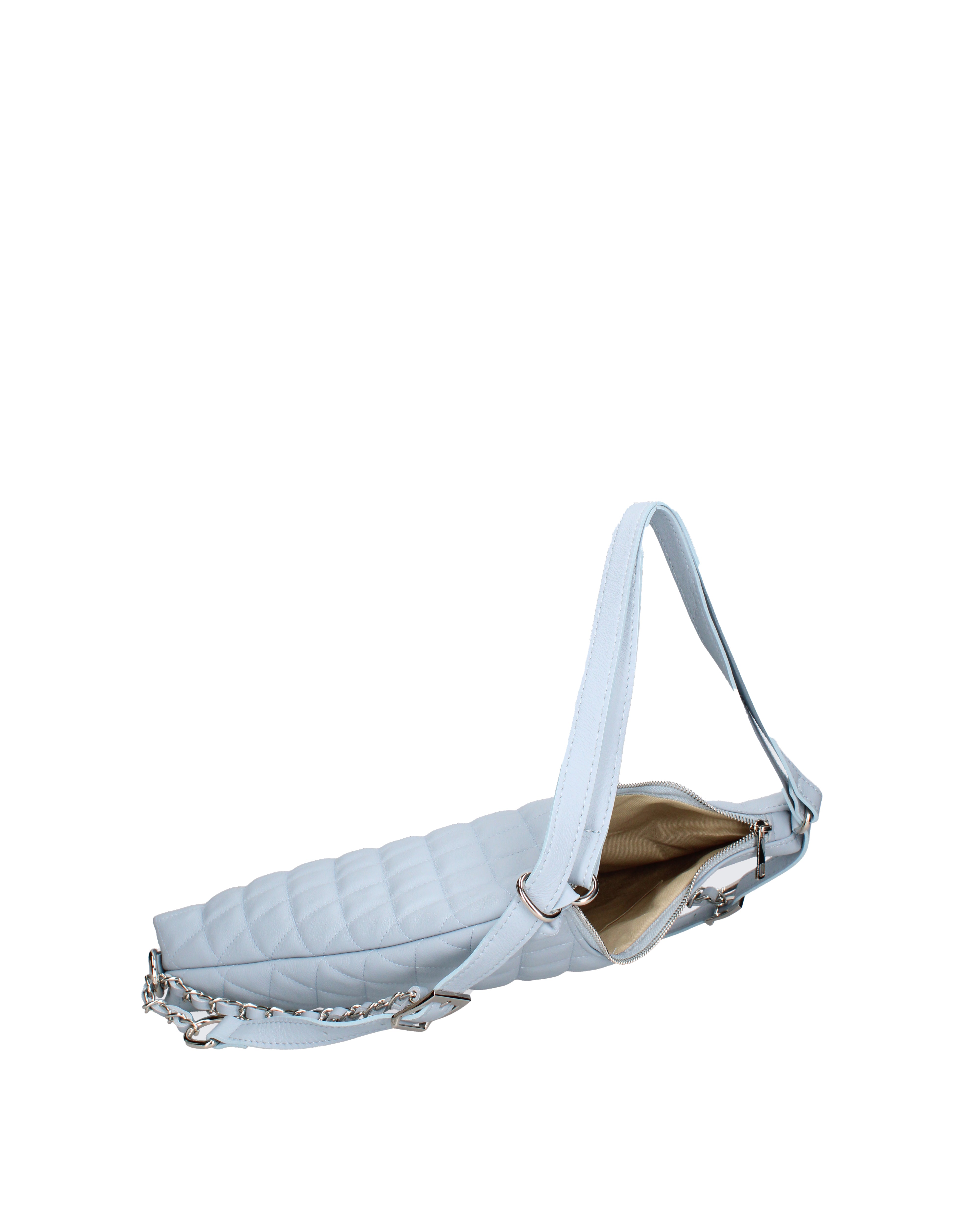 Borsa a spalla convertibile in zaino Vera pelle 07144-S92 CELESTE Roberta Rossi