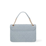 Borsa a spalla da donna Nylon & Ecopelle DC3533-2-LIGHTBLUE Diana&co