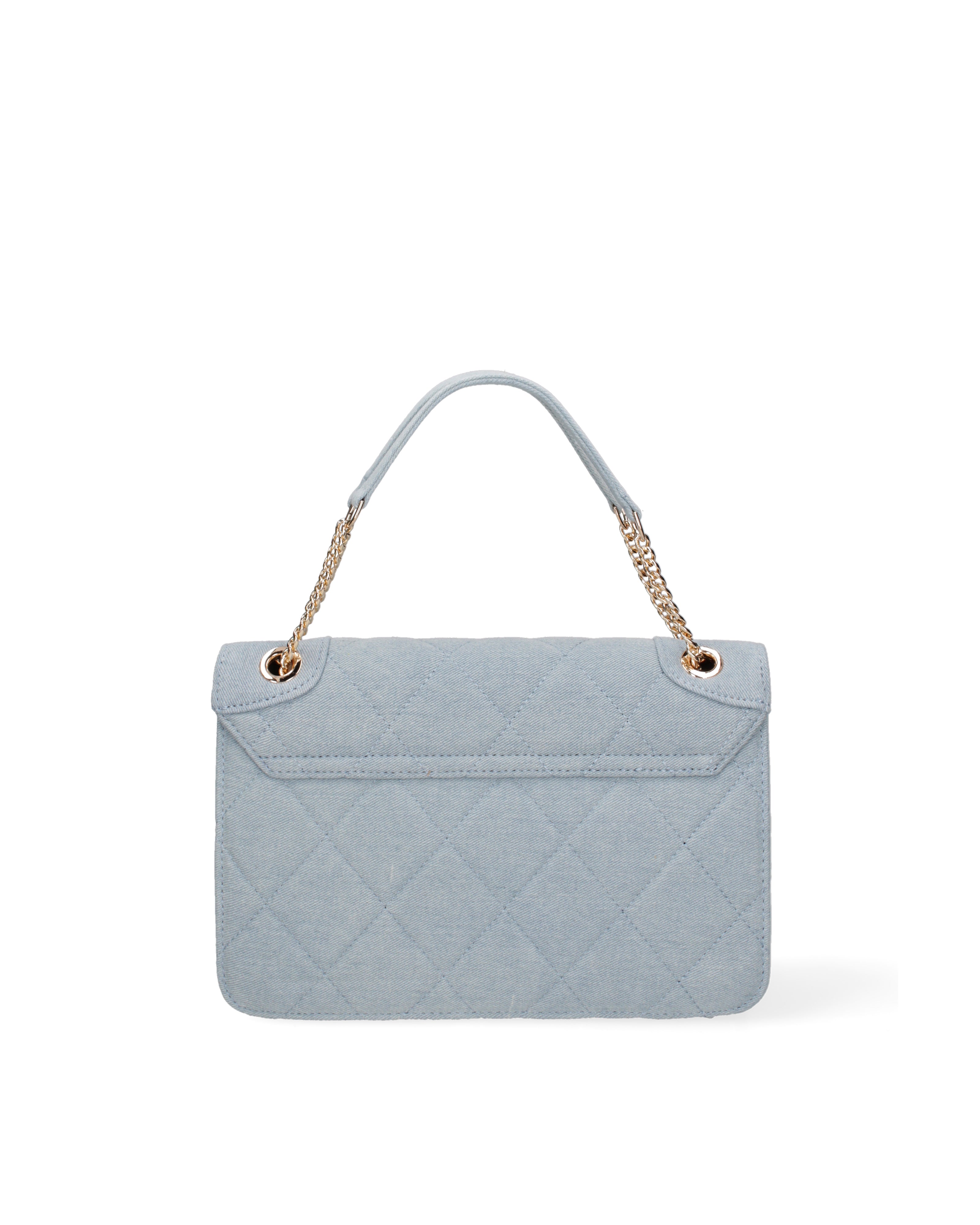 Borsa a spalla da donna Nylon & Ecopelle DC3533-2-LIGHTBLUE Diana&co