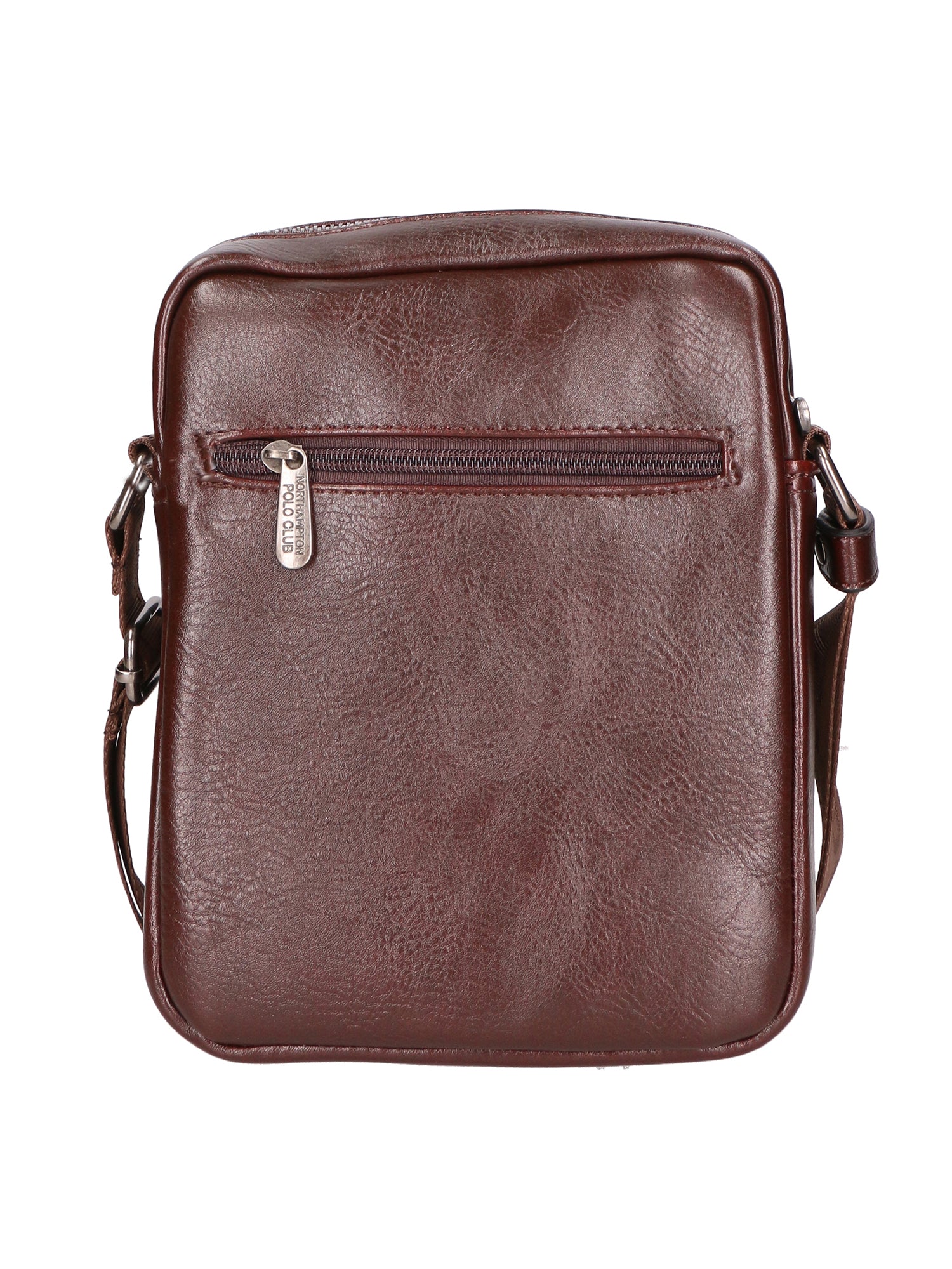 Borsa a tracolla uomo 100% PU Leather PCL3080-BROWN Northampton Polo Club