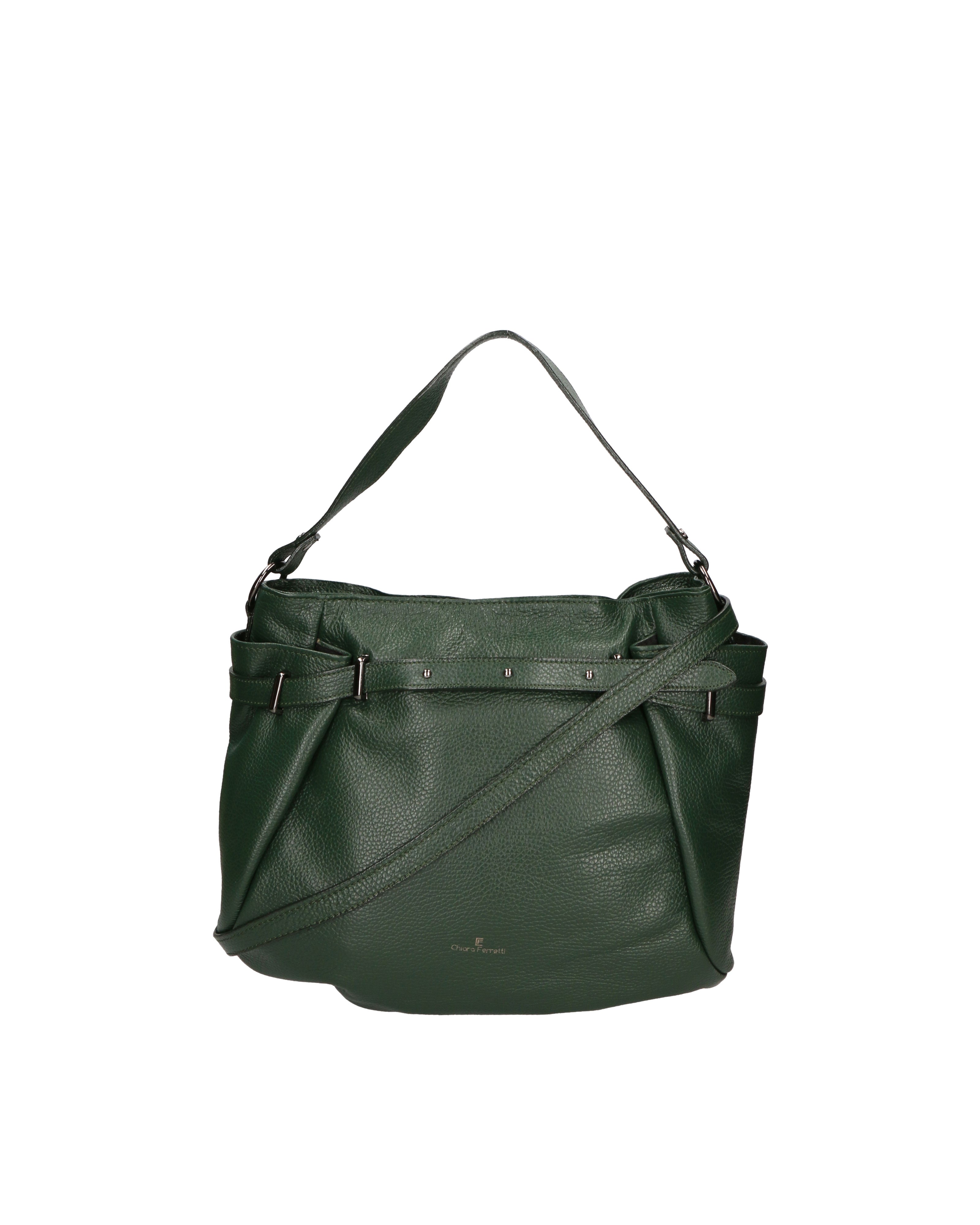 Valoria Prime Borsa a spalla da donna Vera pelle 04145-D14 VERDE SCURO Chiara Ferretti