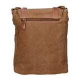 Milena Borsa a tracolla unisex Canvas e vera pelle ZG3009-FANGO TAUPE Gave Lux