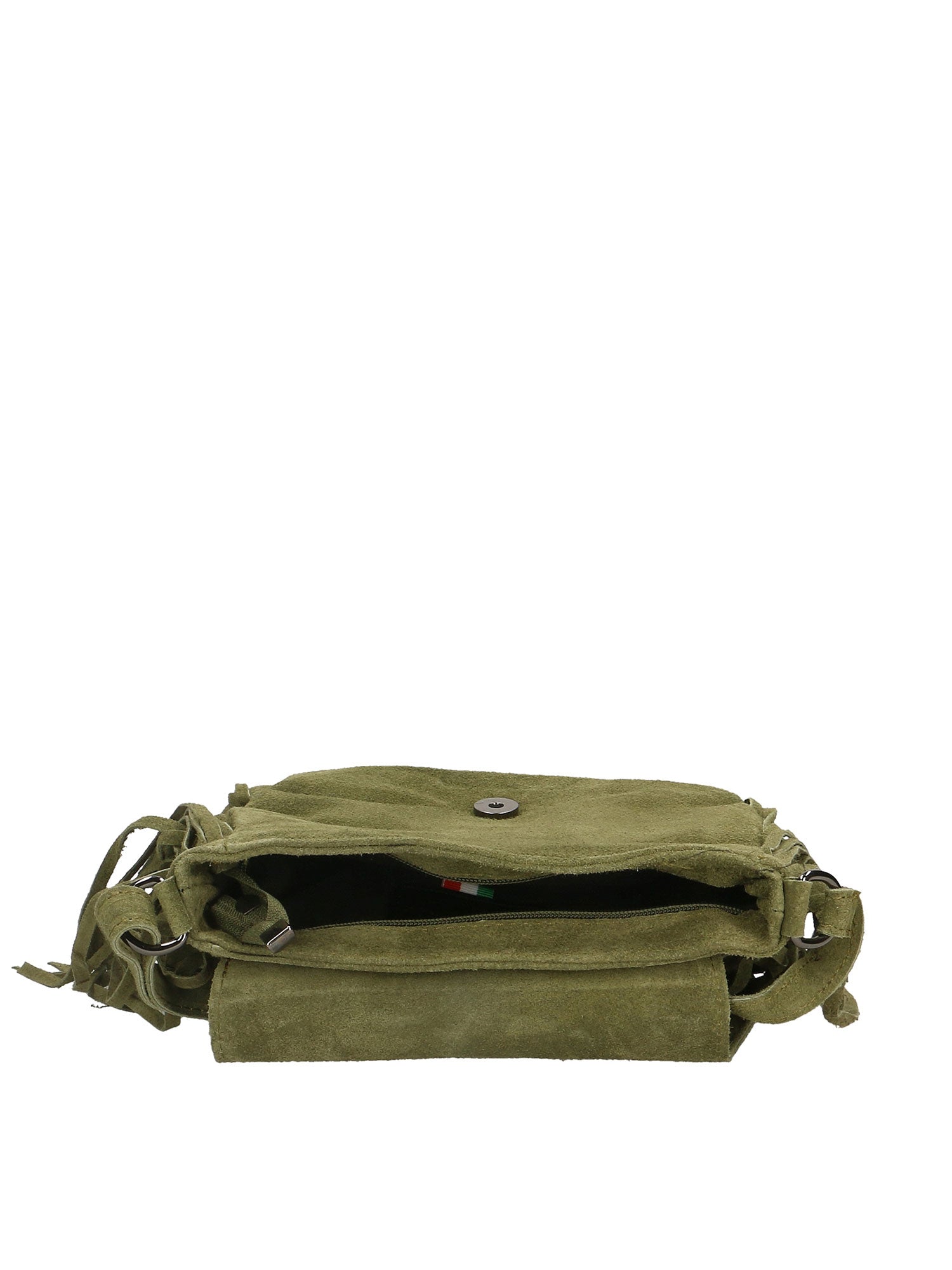 Iolanthe Borsa a tracolla da donna Vera pelle 1421-VERDE MILITARE Gave Lux