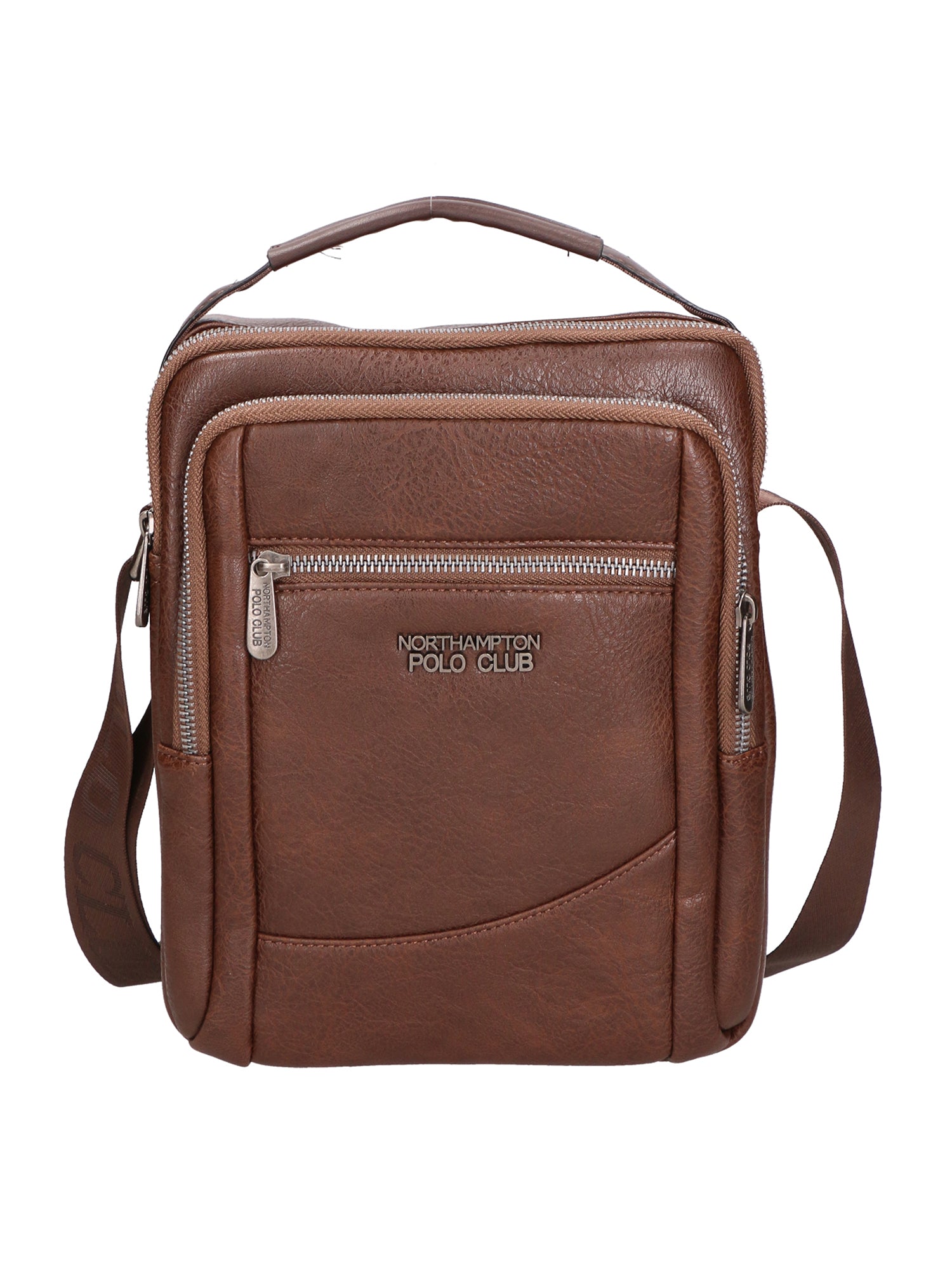 Borsa a tracolla uomo in pelle PU Casual PCL3002-COFFEE Northampton Polo Club