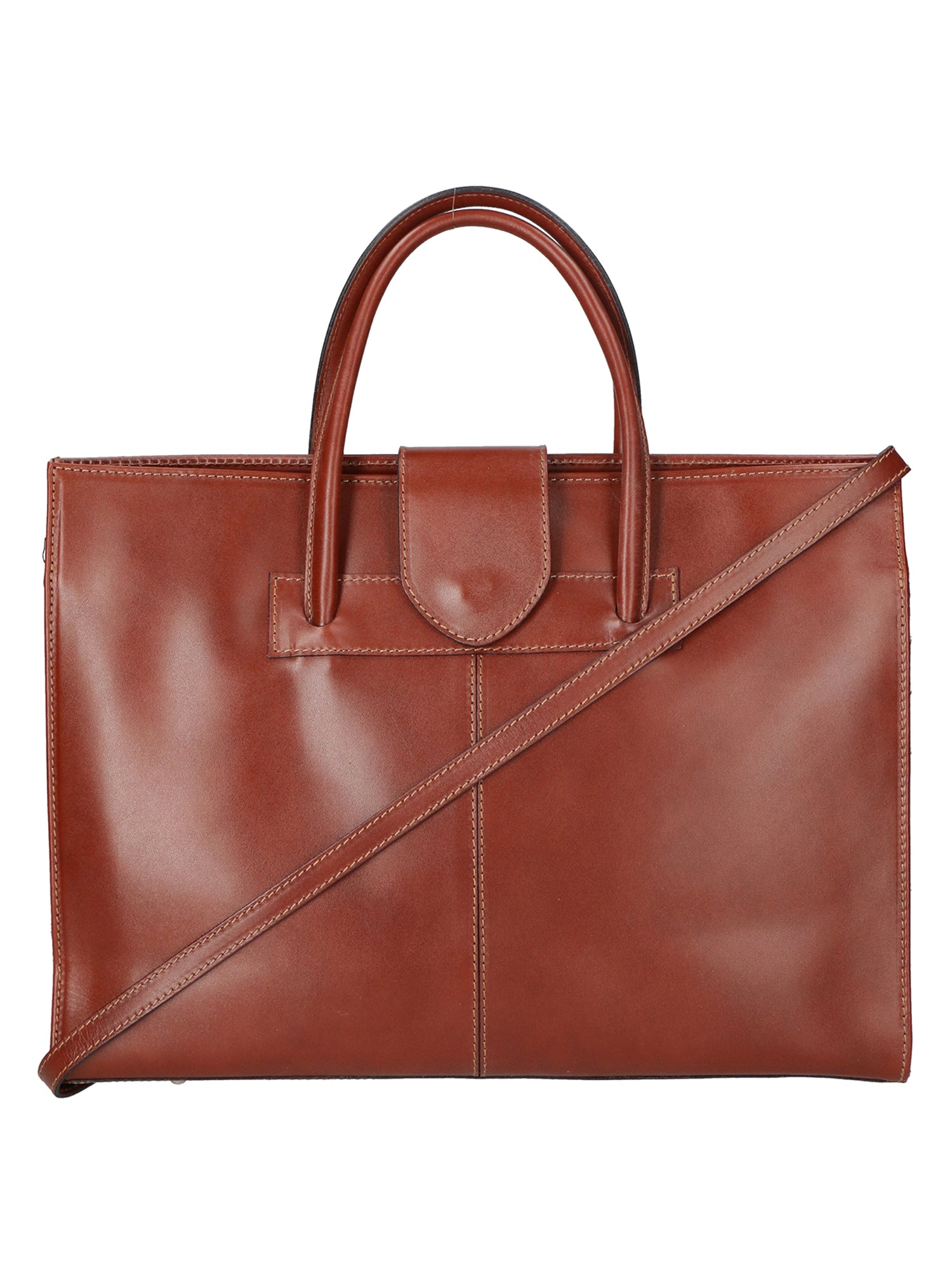 Evelina Borsa a mano da donna 100% pelle 9025-MARRONE Gave Lux