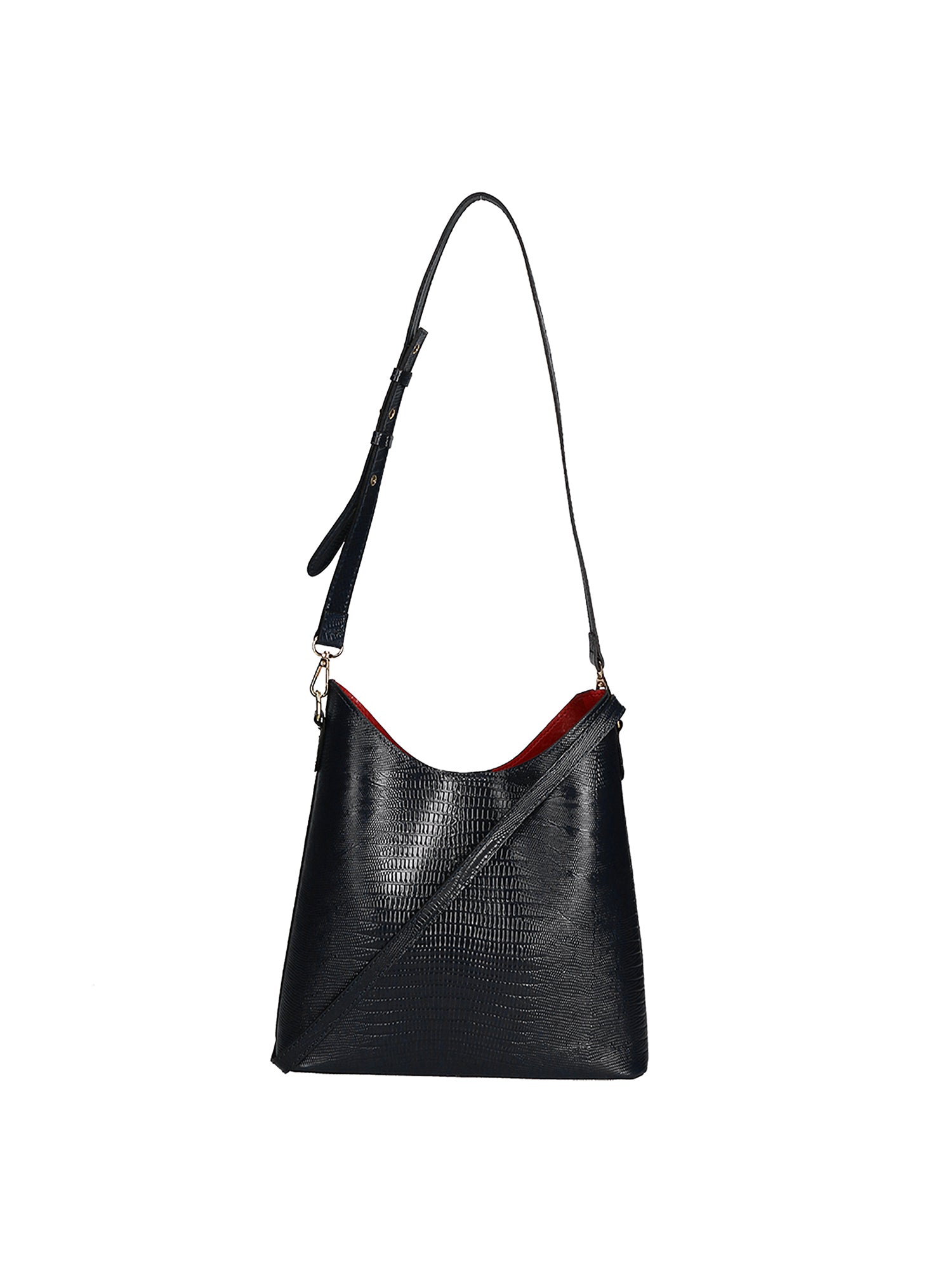 Carmine Borsa a spalla da donna Vera pelle 05442-LU28 NERO Gave Lux