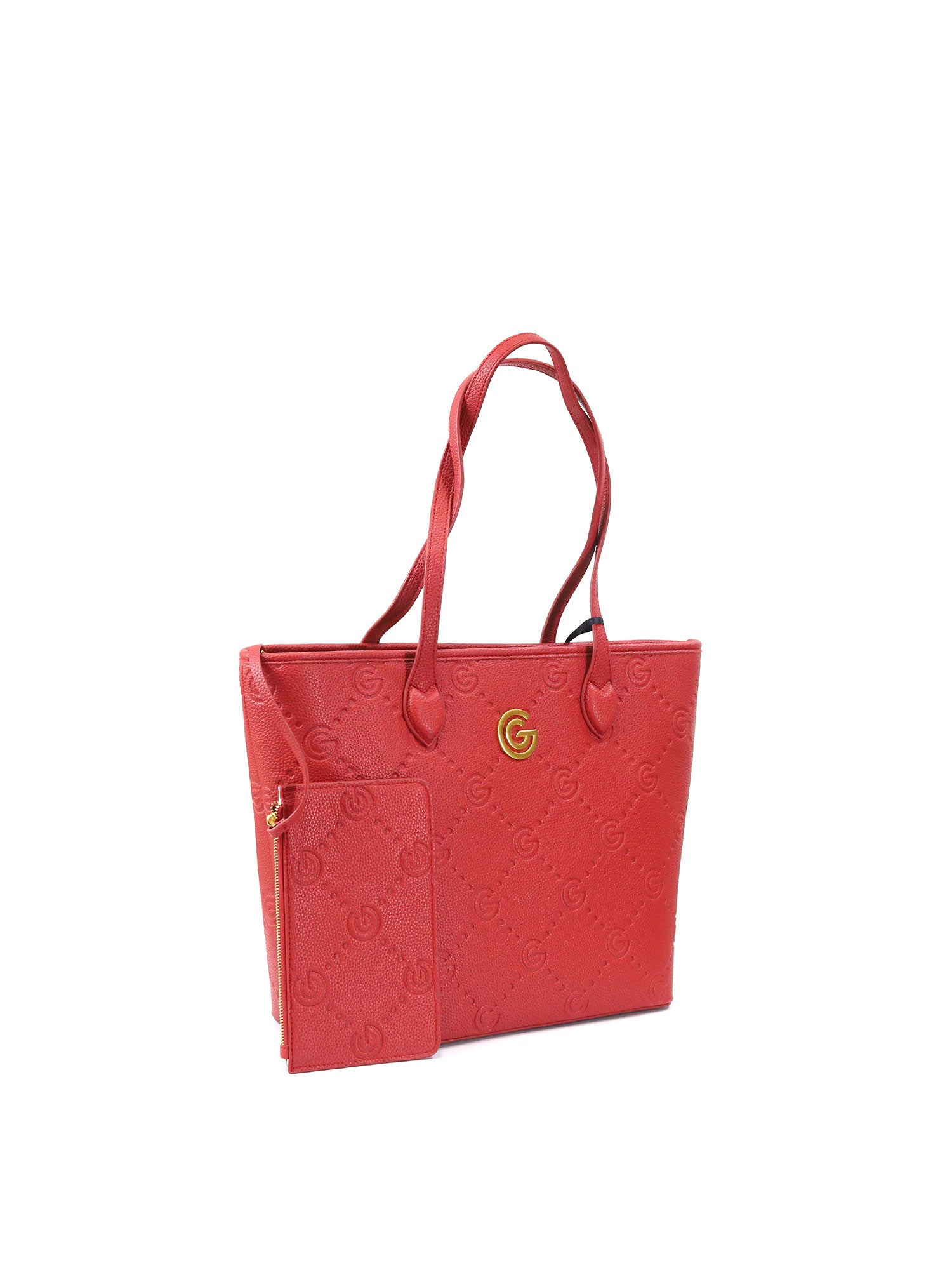 Borsa a spalla da donna 100% pelle vegana PU GGB023RED Gabriella G Firenze