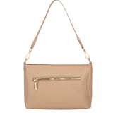 Borsa a spalla da donna 100% pelle vegana PU 703-1PT-CAFFELATTE Diana&co