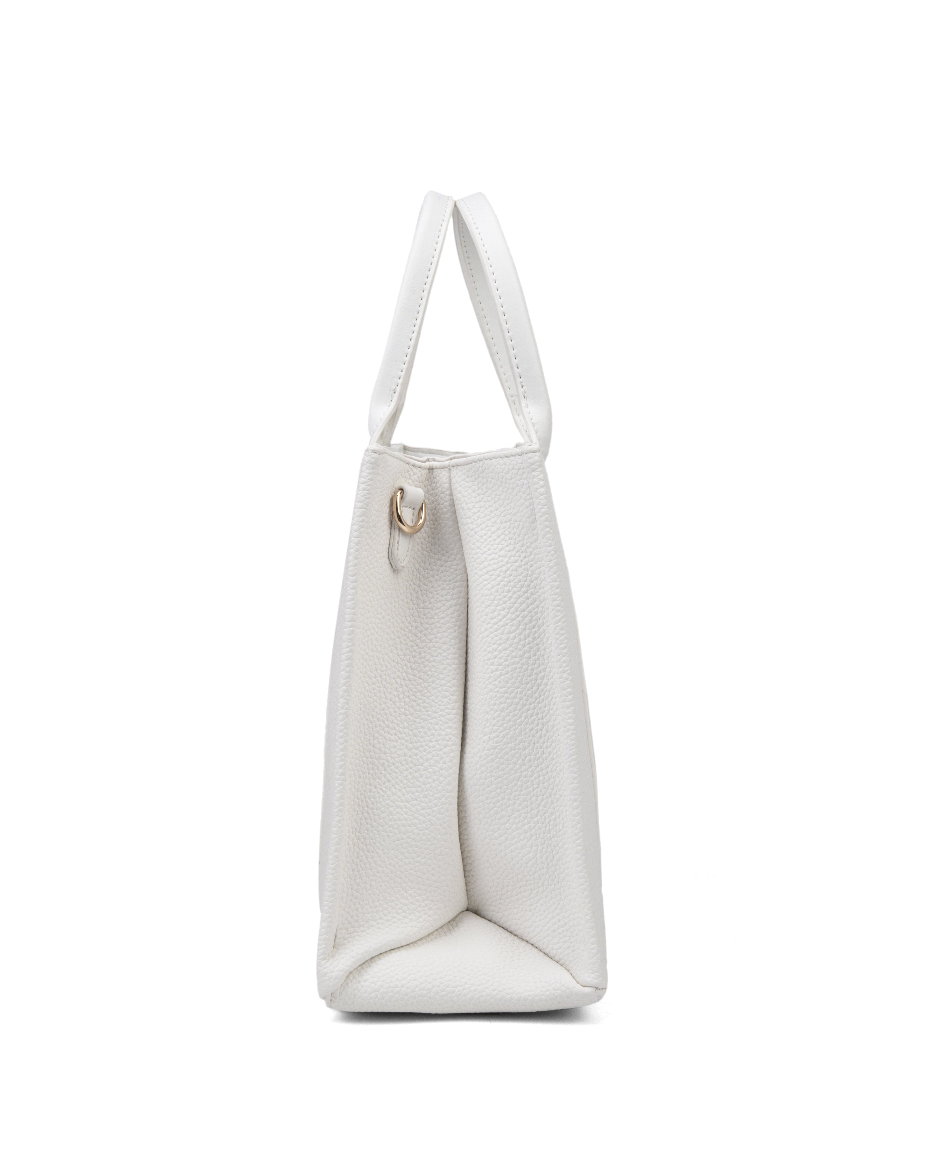 Borsa a mano da donna 100% pelle vegana PU 715-3PT-WHITE Diana&co