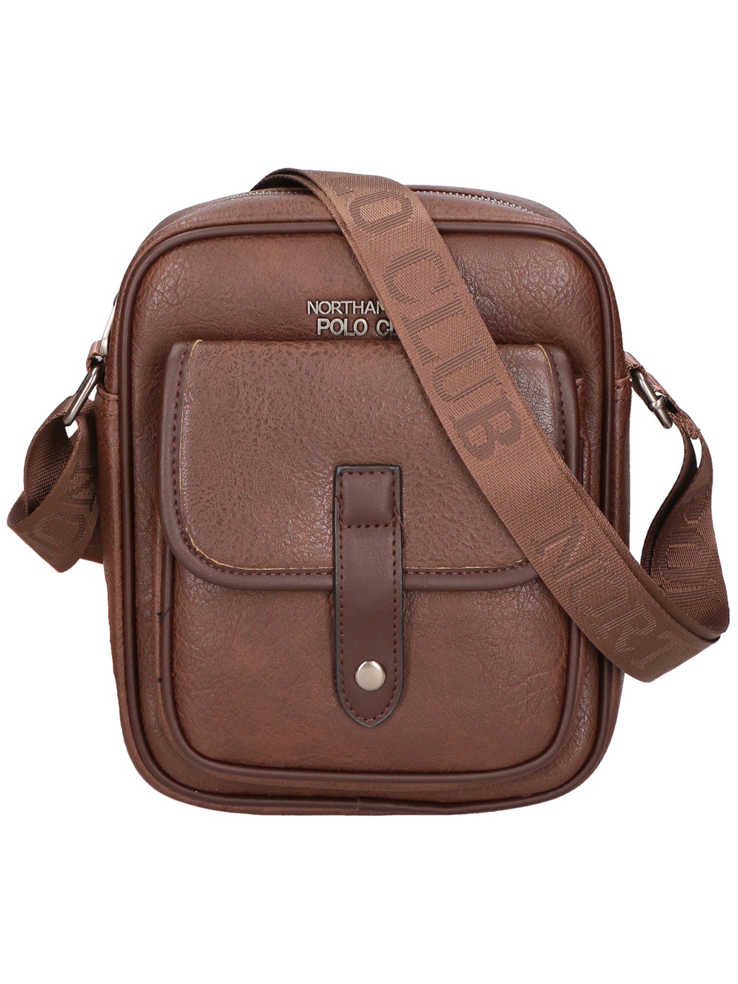 Borsa a tracolla uomo 100% PU Leather PCL3005-COFFEE Northampton Polo Club