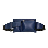 Aisha 04733-D24 BLU BLUE Marsupio da donna in vera pelle + canvas Gave Lux