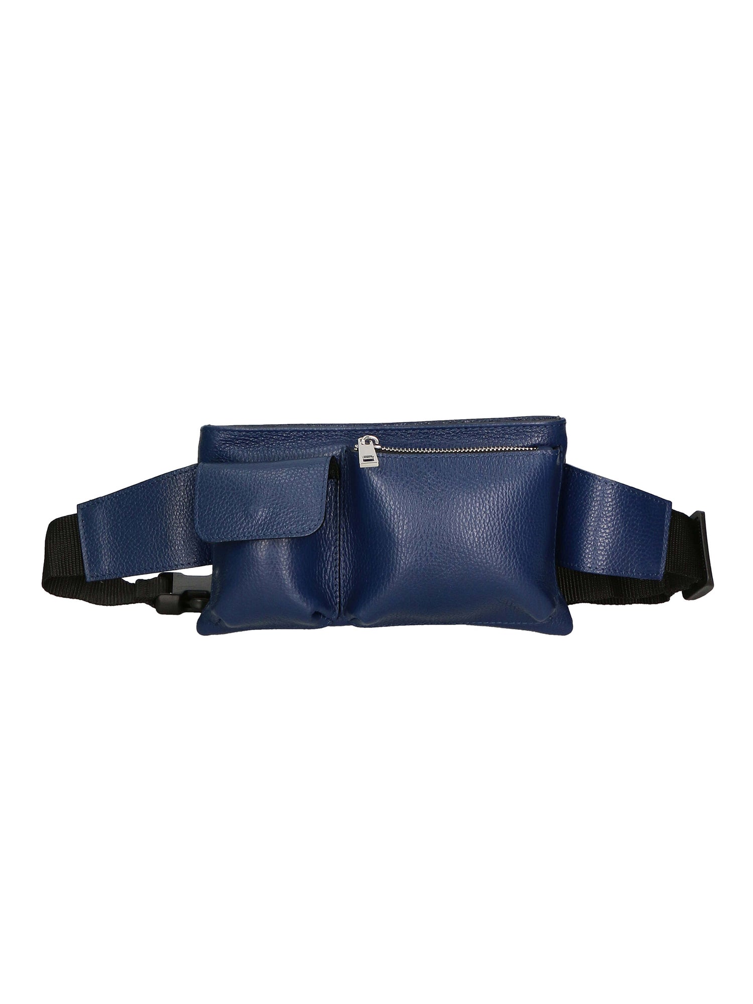 Aisha 04733-D24 BLU BLUE Marsupio da donna in vera pelle + canvas Gave Lux