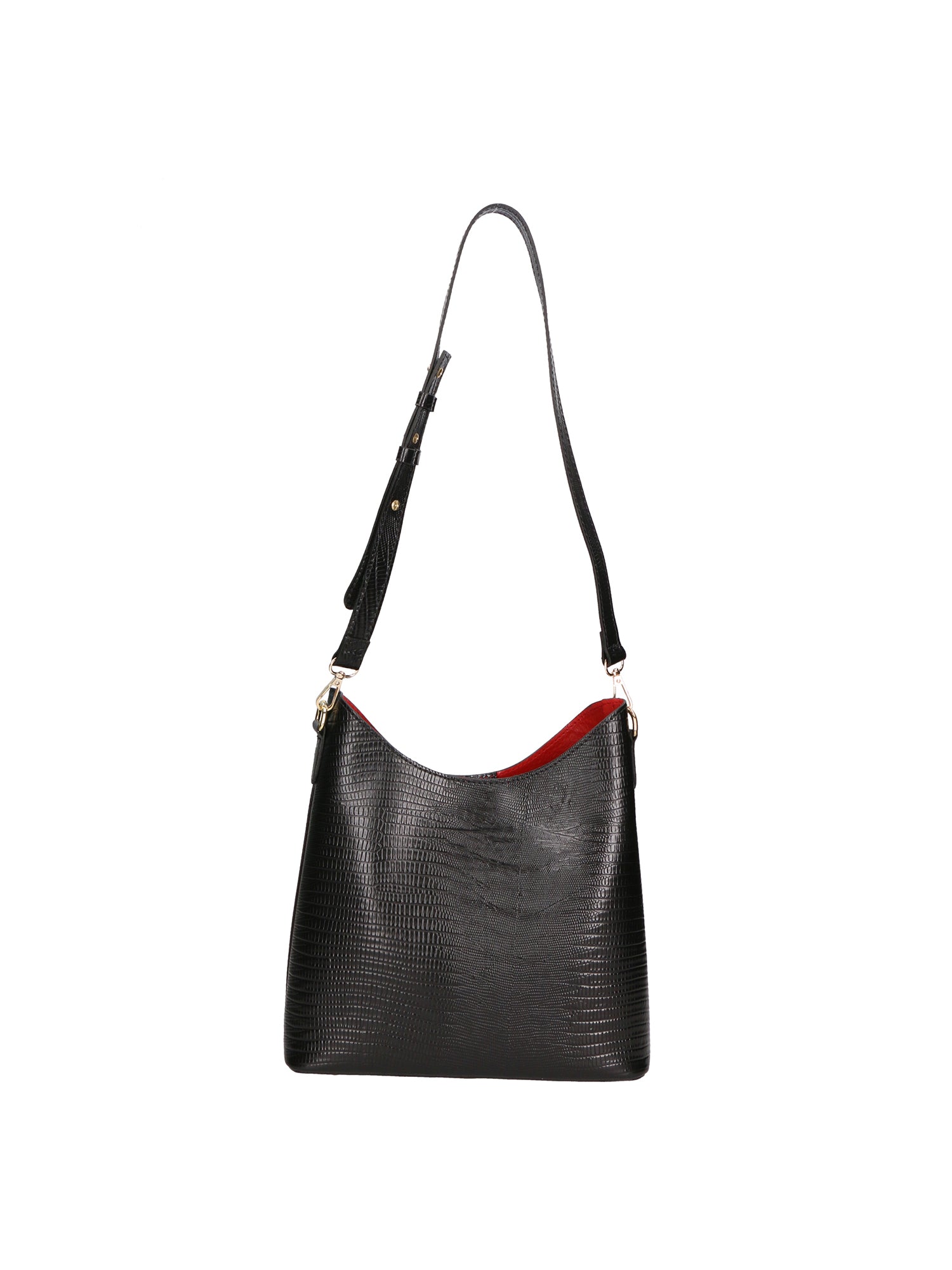 Carmine Borsa a spalla da donna Vera pelle 05442-LU28 NERO Gave Lux