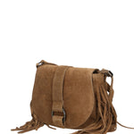 Iolanthe Borsa a tracolla da donna Vera pelle 1421-FANGO Gave Lux