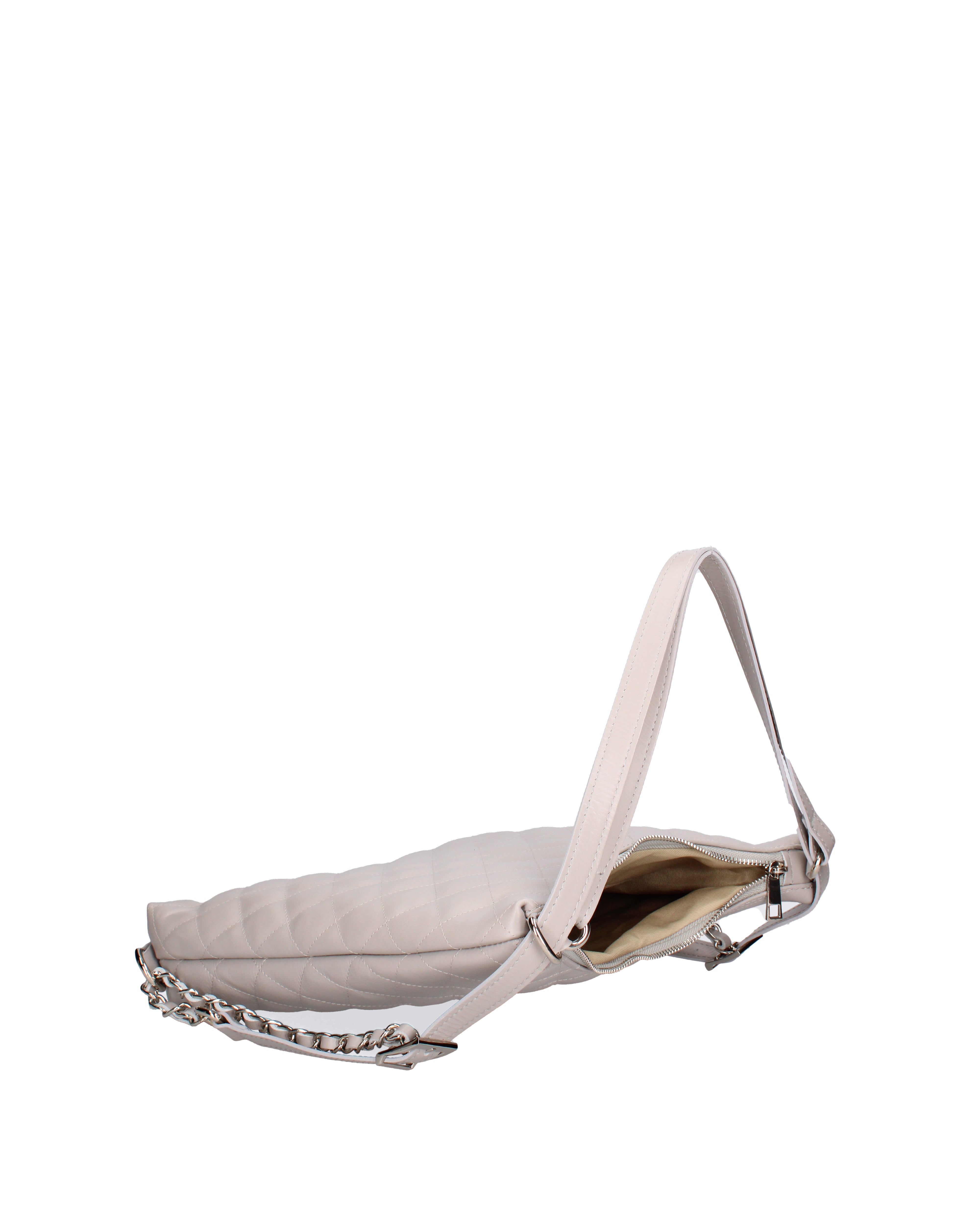 Borsa a spalla convertibile in zaino Vera pelle 07144-S86 GRIGIO Roberta Rossi