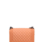 Borsa a mano donna 100% gomma FLAT PENKA M-DARK RUST-SATIN CDF Marc Ellis