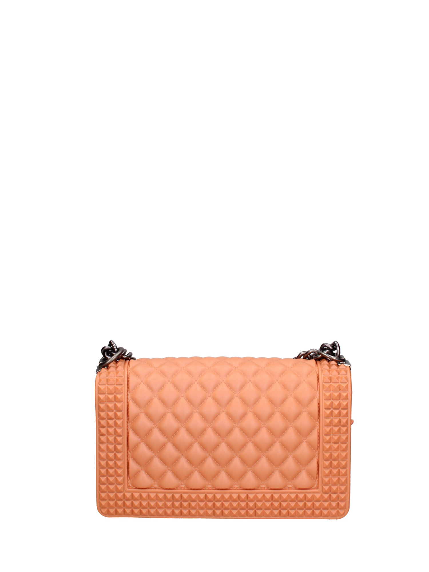 Borsa a mano donna 100% gomma FLAT PENKA M-DARK RUST-SATIN CDF Marc Ellis