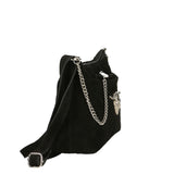 Embera Elite Borsa a tracolla donna Vera pelle scamosciata 8650-NERO Gave Lux