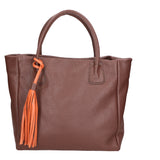 Verdiana Borsa a mano da donna Vera Pelle 06505-D223 cioccolato Gave Lux