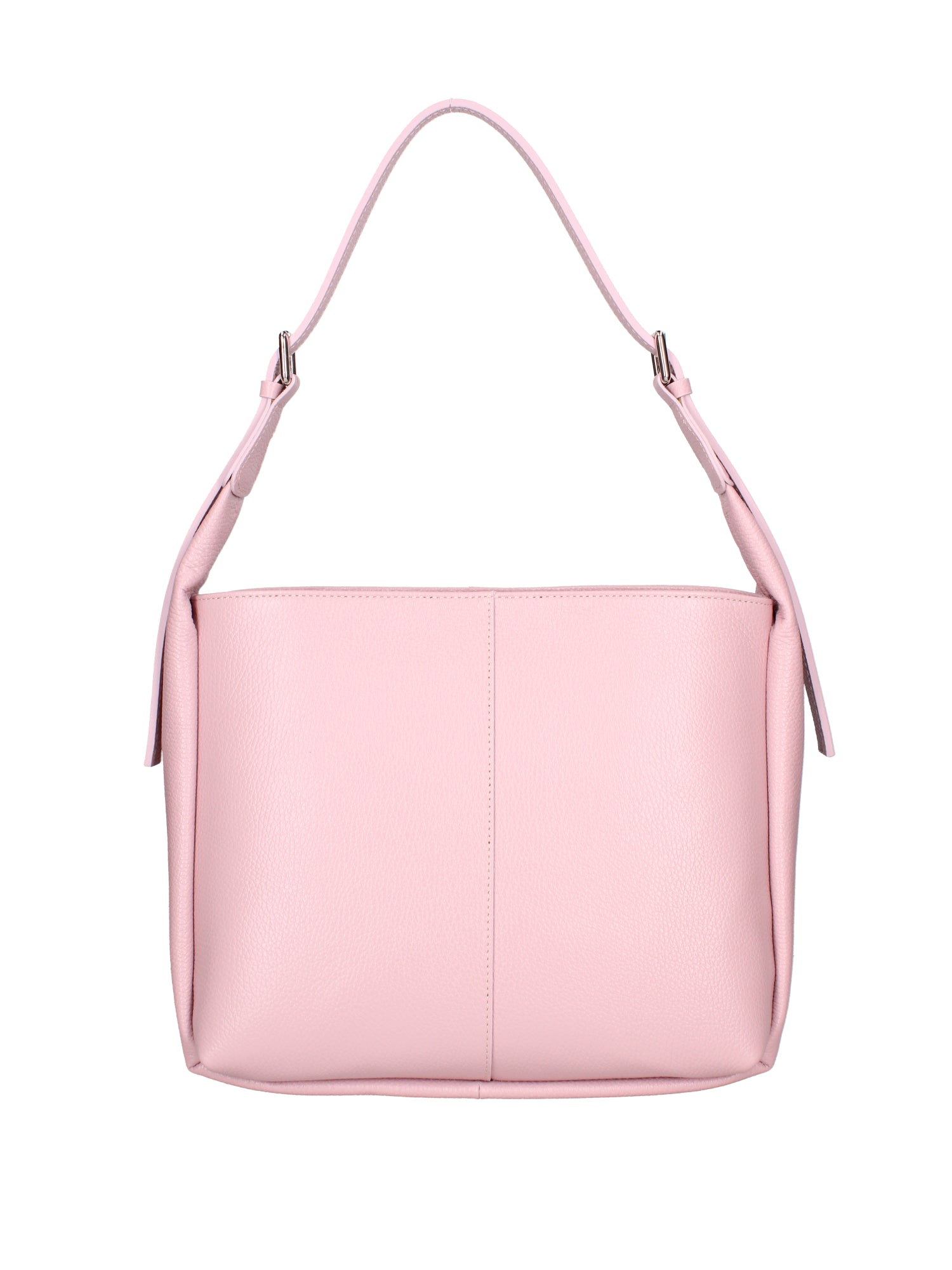 Borsa a spalla da donna Misto pelle e tessuto 07157-D56 PINK Roberta Rossi