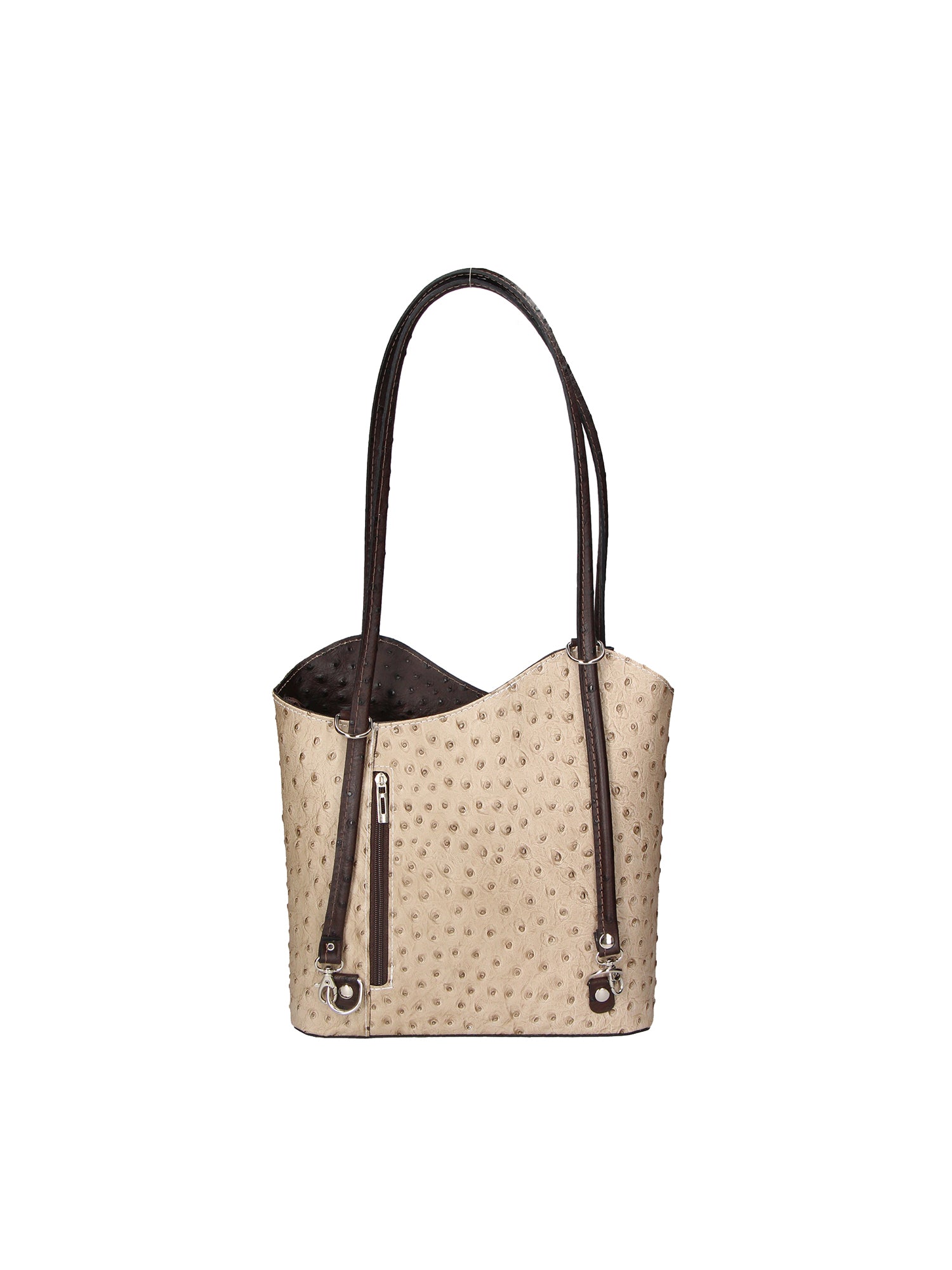 Chanel 3005-04 TAUPE 14 T.MORO Zaino da donna in vera pelle Gave Lux
