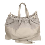 Firenze Borsa a mano da donna Vera pelle 01838-D86 GRIGIO PERLA PEARL GREY Gave Lux