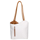 Chanel 3005-01 BIANCO 06 CUOIO Zaino da donna in vera pelle Gave Lux