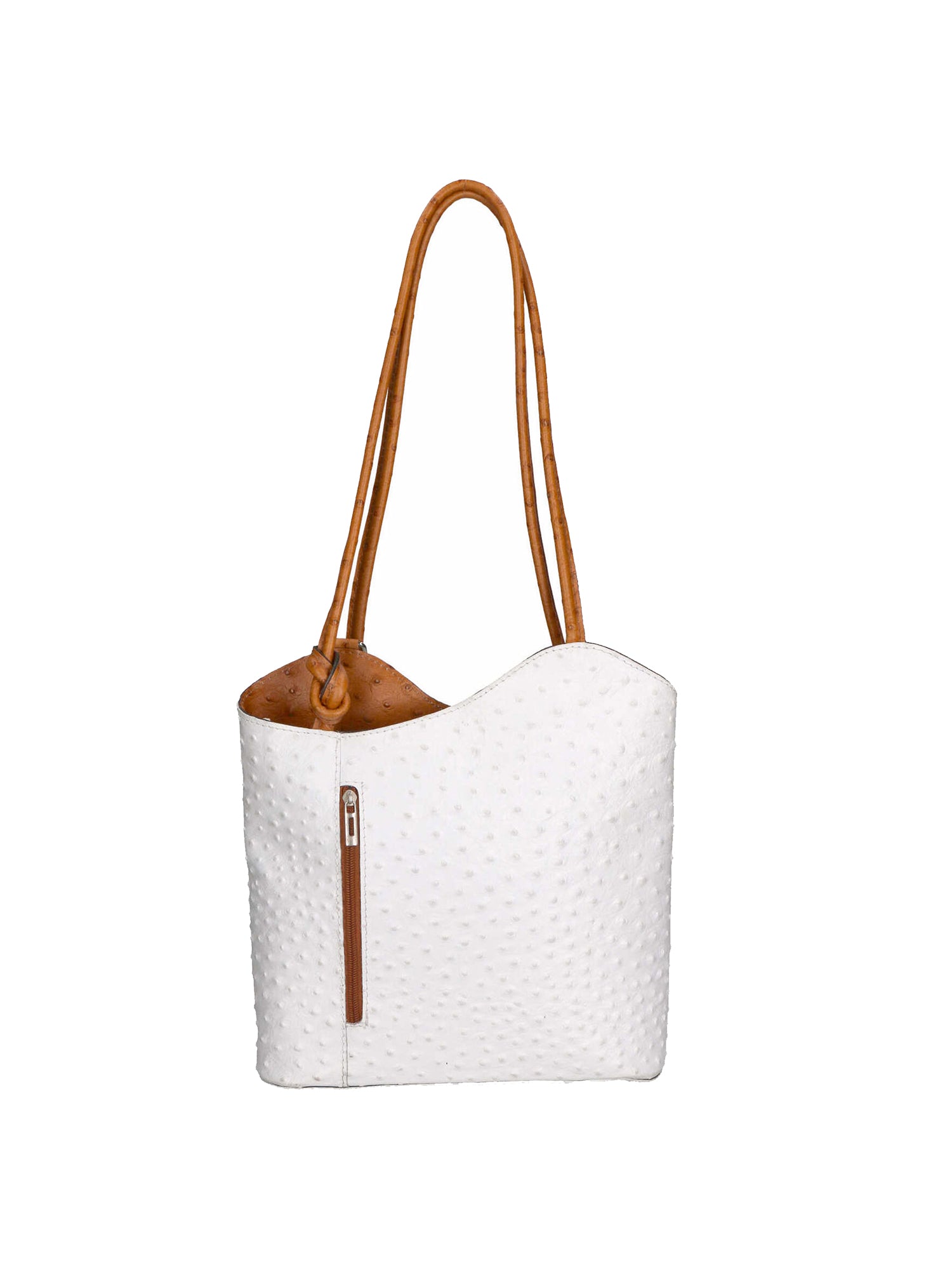 Chanel 3005-01 BIANCO 06 CUOIO Zaino da donna in vera pelle Gave Lux