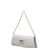 Borsa a spalla da donna Vera pelle 07313-L119 GRIGIO CHIARO Roberta Rossi