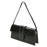 Alba Borsa a spalla da donna Vera pelle 04734-B28 NERO Gave Lux