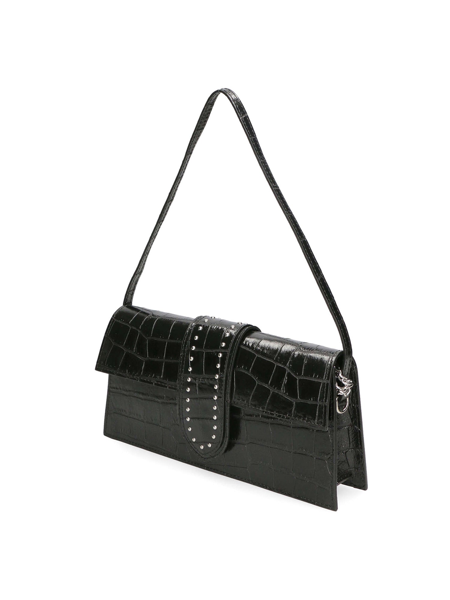 Alba Borsa a spalla da donna Vera pelle 04734-B28 NERO Gave Lux