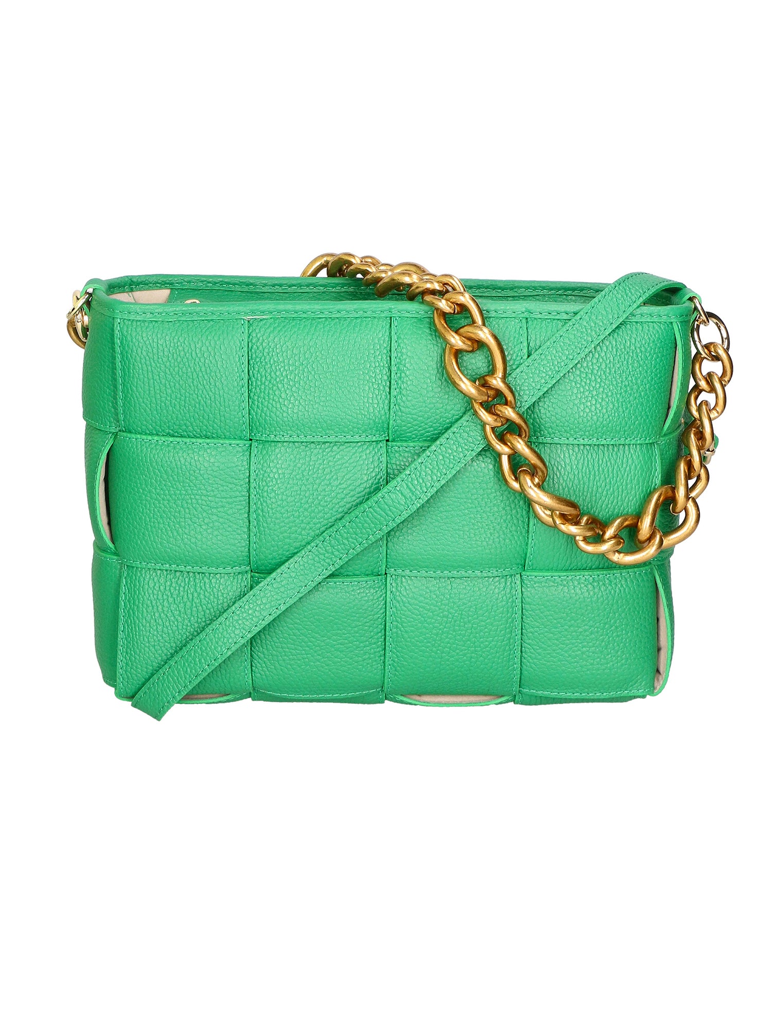 Agostina Borsa a mano da donna Vera pelle 04691-D47 VERDE MELA GREEN APPLE Gave Lux