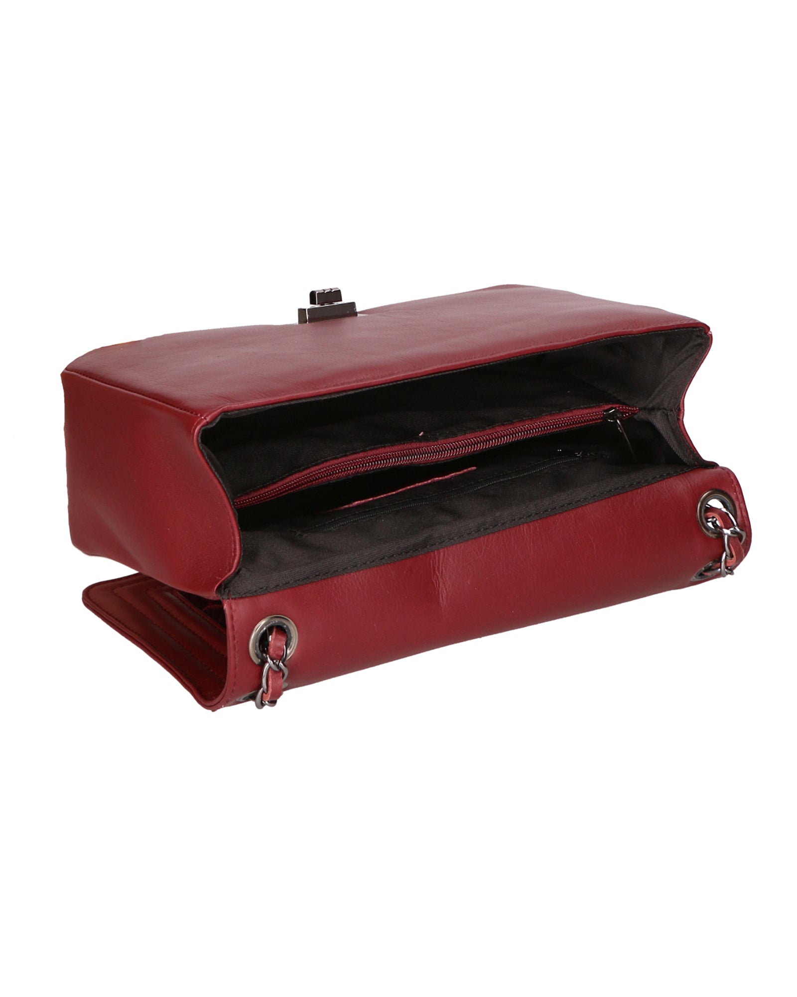 Valeriana Borsa a tracolla da donna Velluto e pelle 1139-BORDO Gave Lux