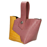 Ombretta Borsa a mano da donna Vera pelle 00643-C73+C36 MALVA+SENAPE MUSTARD Gave Lux
