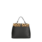 Oriana Plus Borsa a mano da donna Vera pelle 04008-D28 NERO + LEOPARDO 2 Chiara Ferretti
