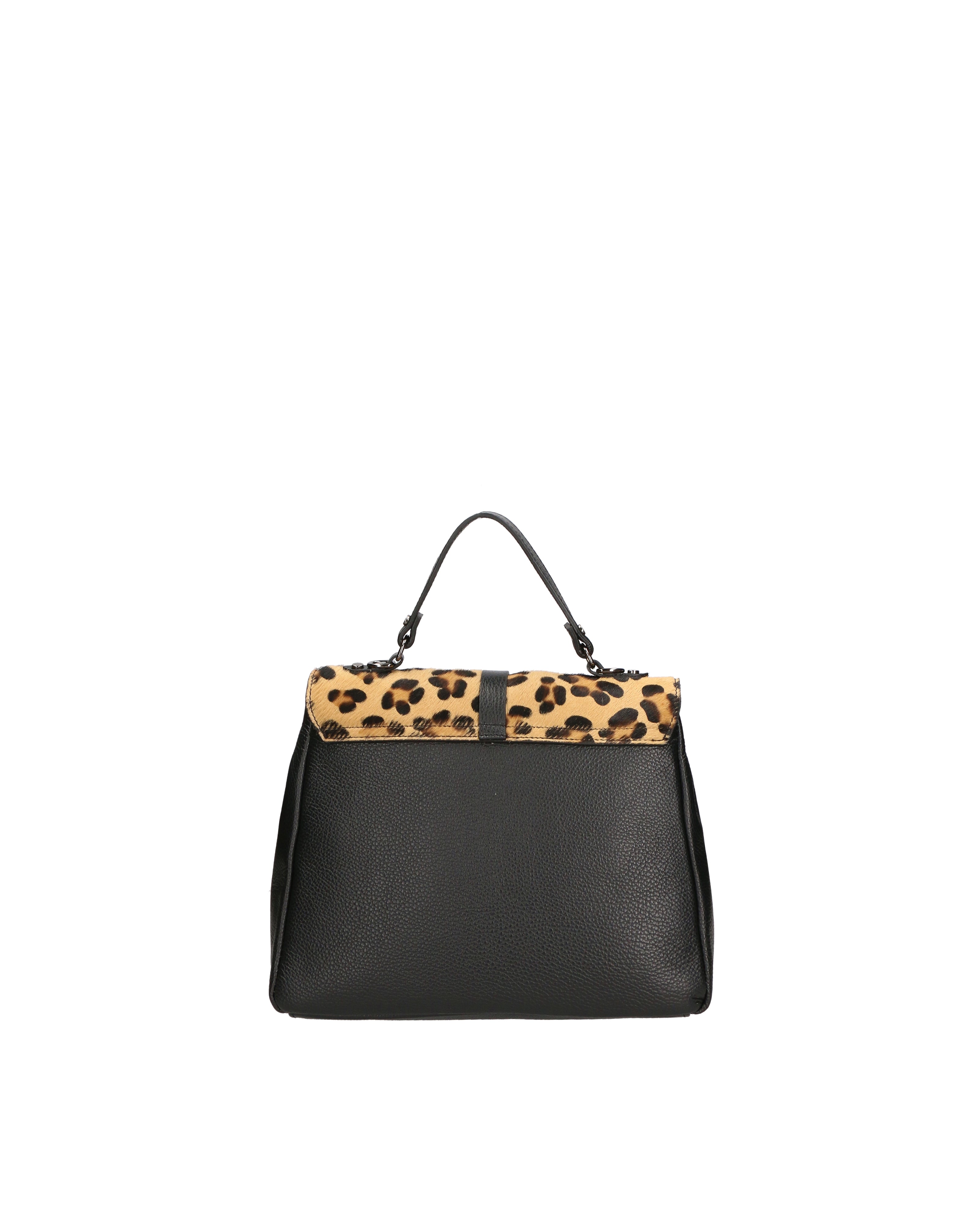 Oriana Plus Borsa a mano da donna Vera pelle 04008-D28 NERO + LEOPARDO 2 Chiara Ferretti