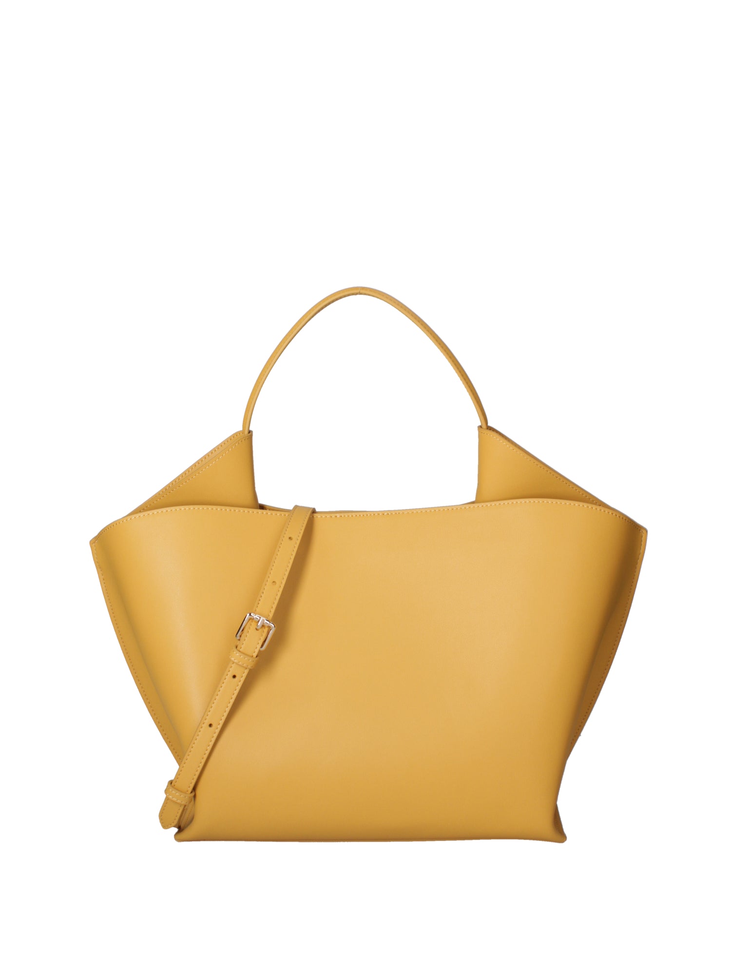 Borsa a mano da donna 100% pelle riciclata 07226-Light yellow Viola Castellani