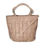 Olimpia Borsa a mano da donna 100% pelle SILVIA 34-TAUPE Gave Lux