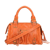 Erisia Borsa a spalla da donna Vera pelle 06091-ARANCIONE Gave Lux
