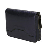 Nohemi Portafoglio donna vera pelle Zip 524072-BLU DARK BLUE Gave Lux