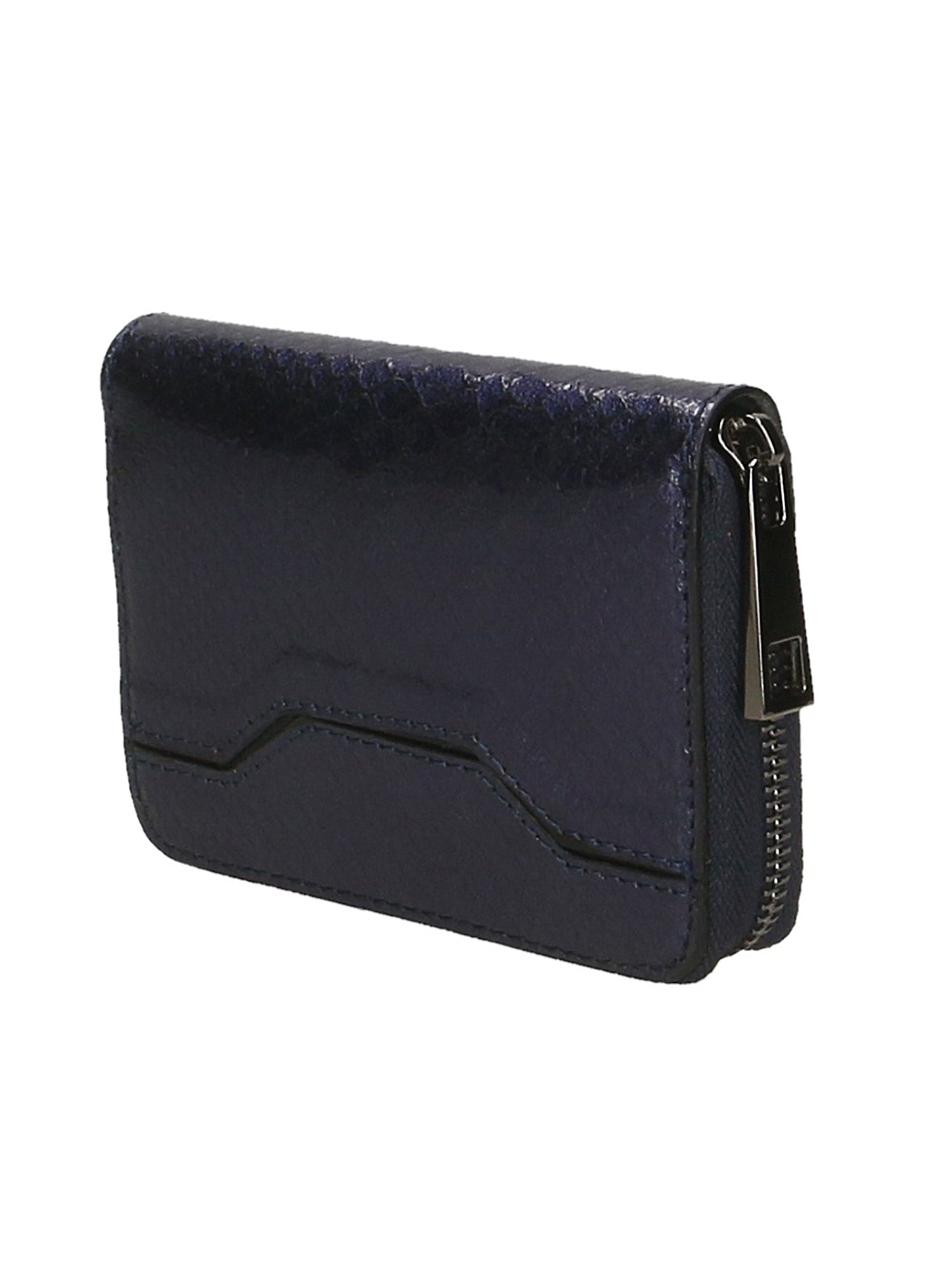 Nohemi Portafoglio donna vera pelle Zip 524072-BLU DARK BLUE Gave Lux