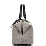Borsa a mano da donna 100% pelle vegana PU 749-1PT-BLACK Diana&co