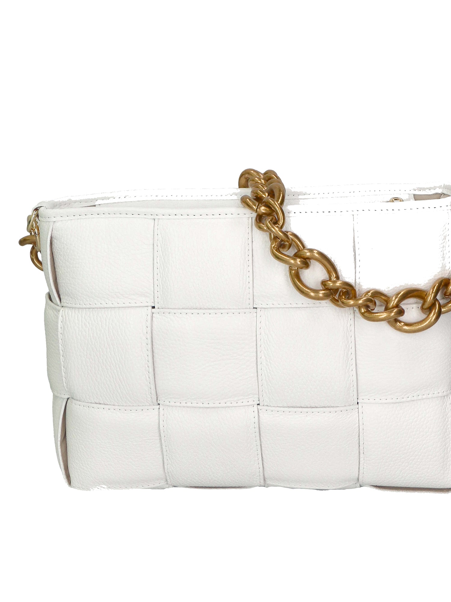 Agostina Borsa a mano da donna Vera pelle 04691-BIANCO WHITE Gave Lux