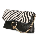 Safira Borsa a mano da donna Vera pelle 04760-ZEBRA BIANCO Gave Lux