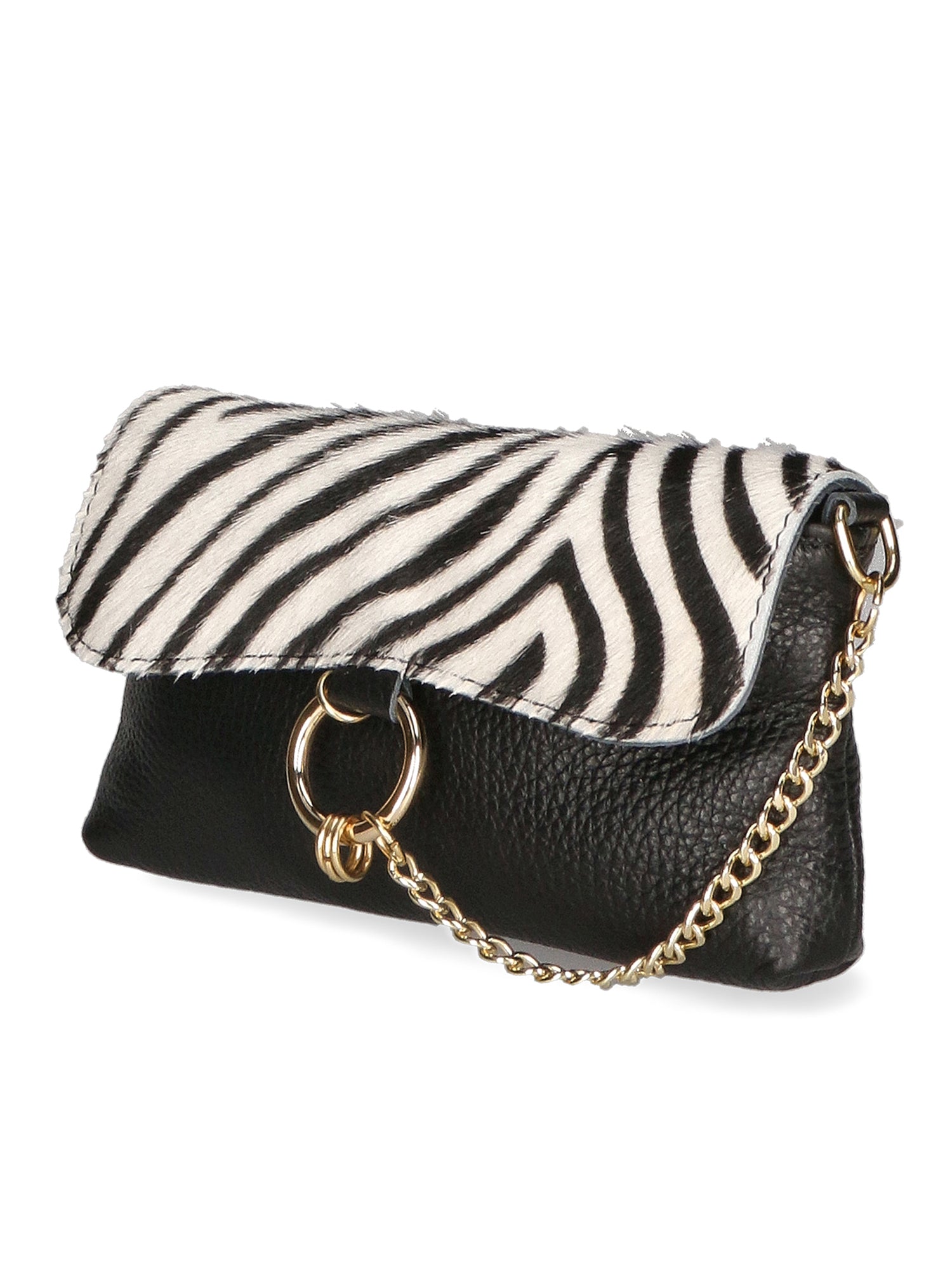 Safira Borsa a mano da donna Vera pelle 04760-ZEBRA BIANCO Gave Lux