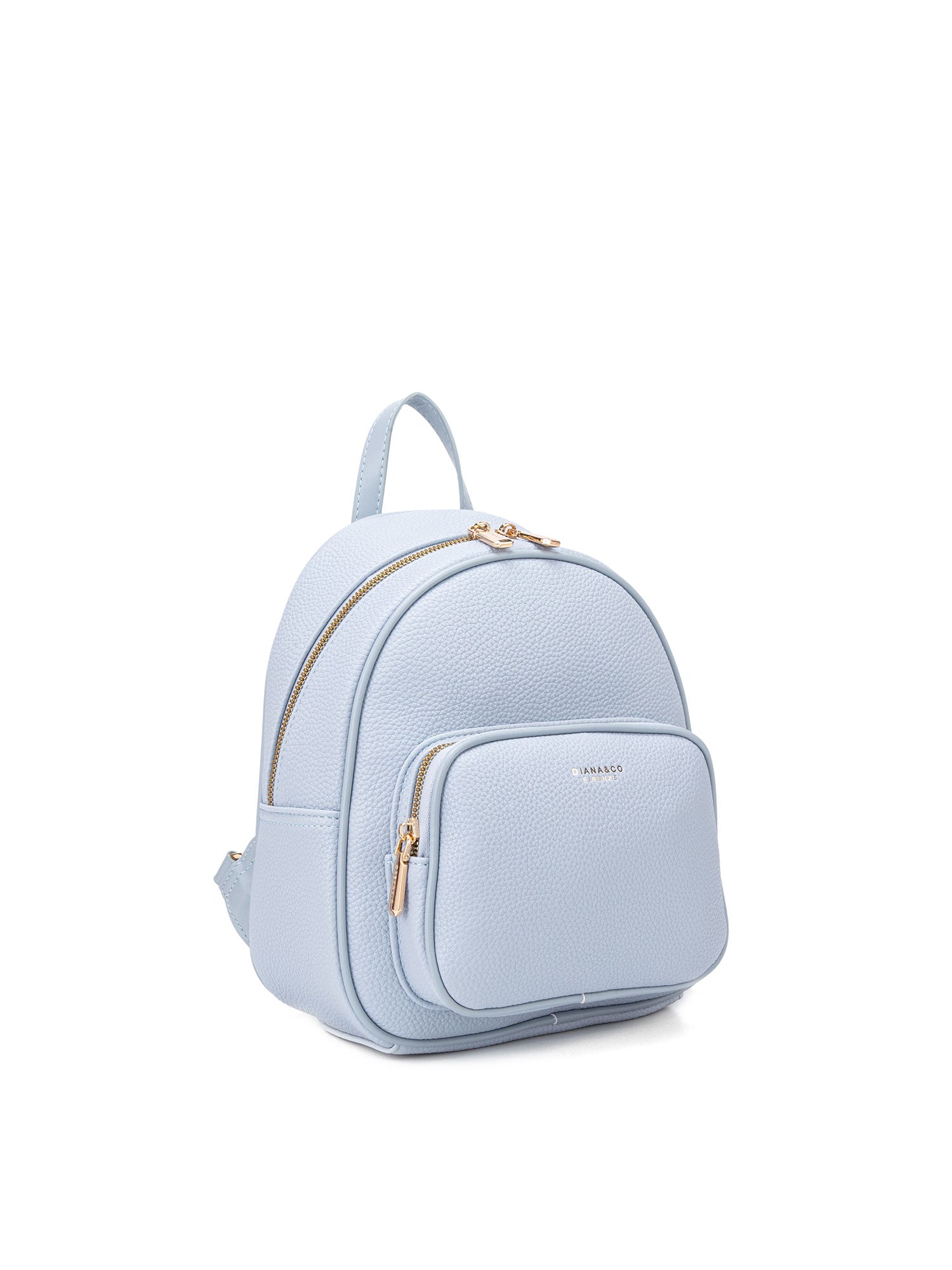 Zaino da donna in pelle vegana Casual 715-2PT-LIGHT BLUE Diana&co