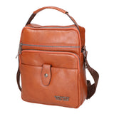 Borsa a tracolla uomo vegana 100% PU Leather PCL3101-BROWN Northampton Polo Club
