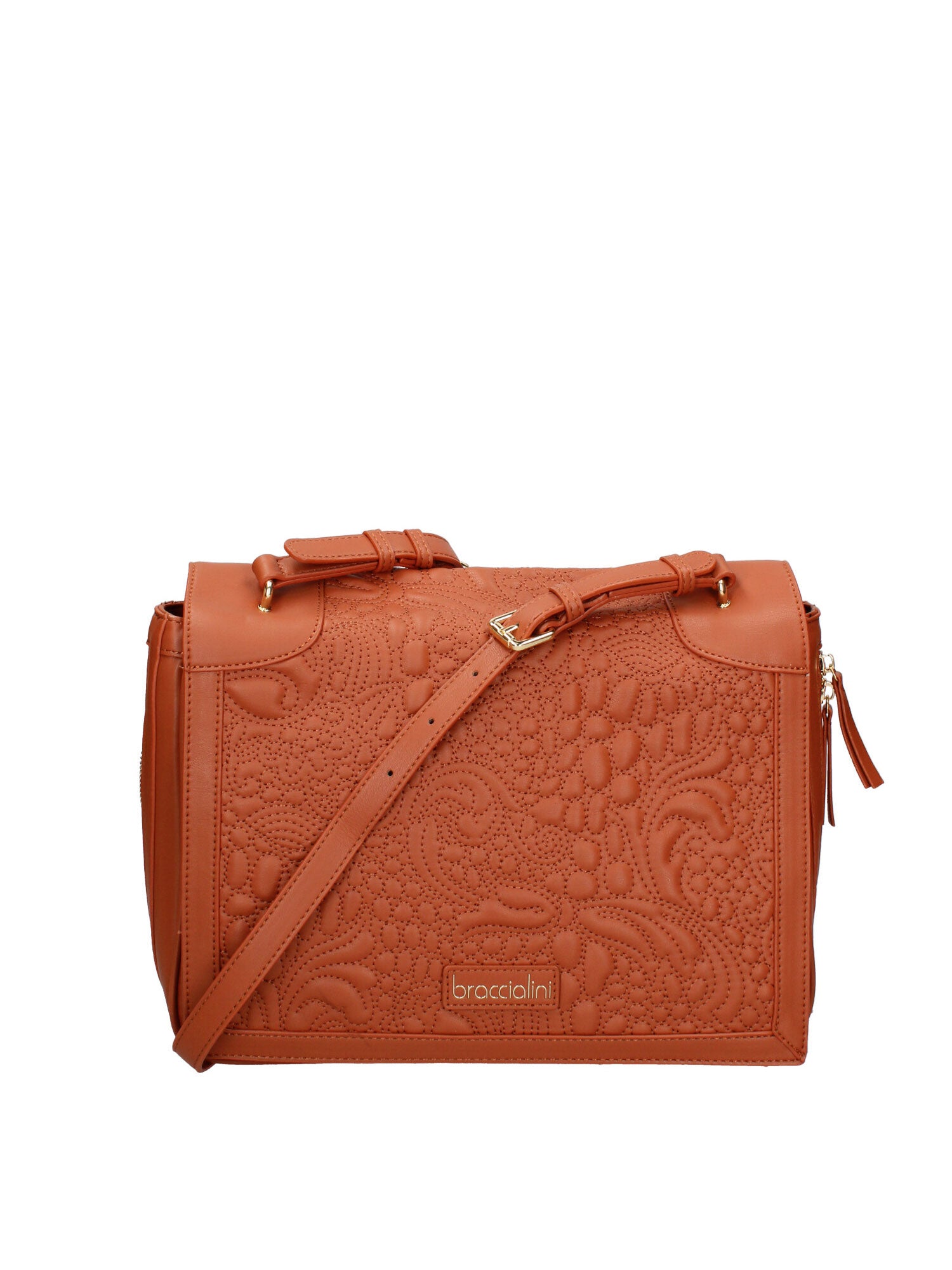 Idalia Elite Borsa a tracolla da donna 100% poliuretano B16891GR-MARRONE Braccialini