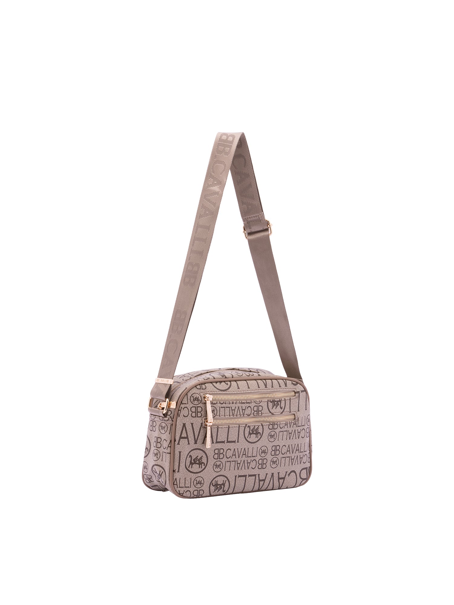 Borsa a tracolla da donna Ecopelle BC1362-KHAKI B Cavalli