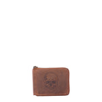 Portafoglio uomo in vera pelle Casual IN-1101-SKULL-MARRONE Sergio Valentini